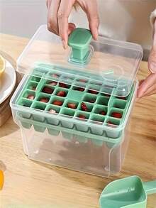1pc Homemade Xiaoice Cube Mold Set With Storage Box And Ice Shovel, Ice Tray With Lid, Reusable Ice Maker, Refrigerator DIY Ice Tray Mold, Ice Making Tool - Mold, Essential Summer Accessories For Making Perfect Cold Drinks, With 34 & 68 Compartments, Single And Double Layer Design, Easy Release Mold, Plastic, Household Essential, Fridge Ice Cube Making Mold - 彩色 - 查看 14