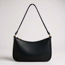 Women's Shoulder Bag, With Adjustable Strap, Magnetic Closure, Shoulder Baguette Bag - 黑色 - 查看 1