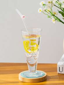 1/3/8PCS Cartoon Animal Head Glass Straw For Transparent Iced Drinks Like Milkshakes, Juices, Cocktails - Reusable Colorful Bendy Glass Straw For Party ,Kitchen,Christmas - Transparent - View 9