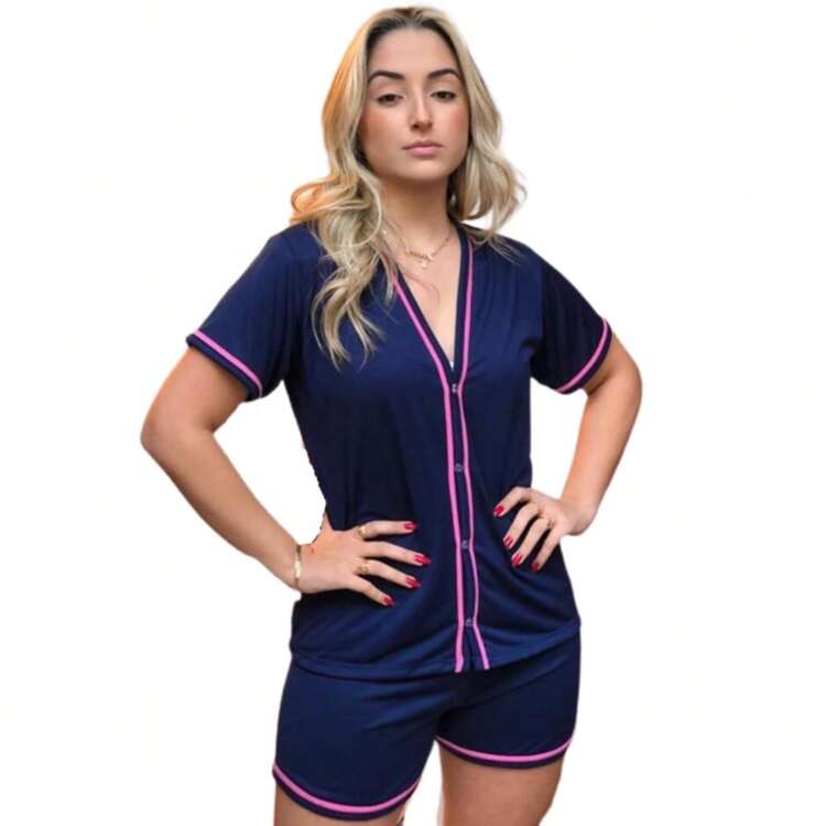 Couple's Pajama Set, Adult Short Summer American Mozão AZ - 五GG - 查看 2