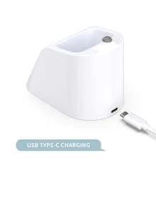 15W Wireless Charger With Pen Holder & Phone Stand, Desktop Wireless Charger - White - View 10