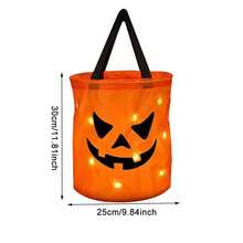 NetHong Pumpkin Bags Halloween Bucket For Sweets Glowing-In-The-Dark Trick Or-Treating - Pumpkin Bag - View 6