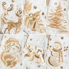 2025 New 6 Pack Christmas Stocking 20" Red Green  Plaid Mix And Match Classic Rustic Farmhouse Country Cotton Fireplace Hanging Xmas Stockings Decorations For Family Holiday Season Decor - Gold - View 5