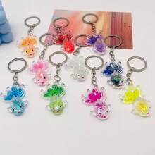 Multicolor Transparent Crystal Goldfish Keychain, Fashionable And Versatile Small Pendant - Multicolor - View 7