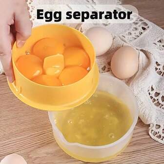 1pc Large Capacity Egg Yolk Separator - Easy To Clean Egg Yolk And Egg White Filter For Kitchen And Dining, Durable Plastic