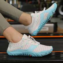 Women's Lightweight Quick-Drying Water Sports Shoes, Aqua Socks, Multi-Purpose Sock Shoes - Baby Blue - View 5
