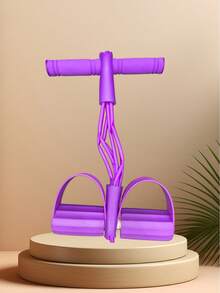 一根四管/六管弹力瑜伽阻力带，多功能拉力绳，带手柄的健身阻力带，适用于腹部、腰部、手臂和腿部训练，多功能踏板助推器，辅助仰卧起坐，开放式肩部设计，瑜伽、健身、训练器材，弹力管。 - 紫色 - 查看 14