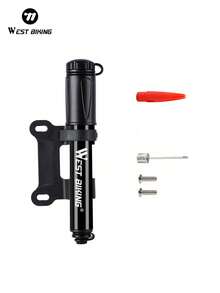 WEST BIKING 100PSI High-Pressure Mini Pump - Portable Bicycle And Basketball Air Pump With Flexible Hose | Emergency Pump