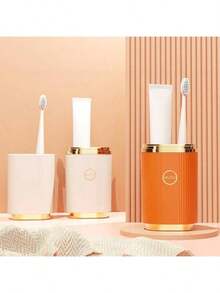 Travel Toothbrush Case, Portable Toothbrush & Toothpaste Holder, Toothbrush Cup, Suitable For Business Trip, Camping, Travel Or Daily Use