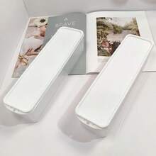 Plastic Food Storage Container With Lid, 26x 7.5 X 5.3cm, Transparent - White - View 6