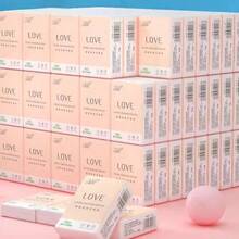 Fazzoletti di carta a tre strati ultra morbidi, tovaglioli di dimensioni da viaggio (6 fogli per confezione), adatti per San Valentino, Festa della Mamma, Natale e ogni tipo di festa - Bianco - Visualizzare 1