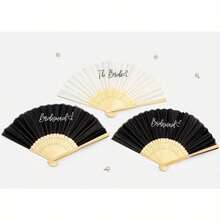 Bride Bridesmaid Hand Fan Summer Beach Pool Wedding Engagement Bach Weekend Bachelorette Hen Party Bridal Shower Honeymoon Gift - 彩色 - 查看 4