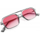 Montura gris transparente / Lente rosa degradado