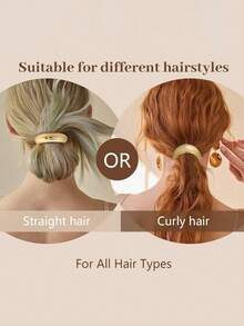 1 Peça de Elegante Faixa de Cabelo Elástica de Liga, Corda de Cabelo com Formato Geométrico da Moda para Rabos de Cavalo e Cabelos Grossos, Melhor Acessório de Cabelo para o Dia dos Namorados, Presentes, Viagens, Presentes para Mulheres, Acessórios de Cabelo, Enfeites de Meia