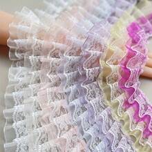 Colorful Double-Layer Ruffle Lace Tulle Trim, Sewing Accessory For DIY Clothing, Curtains, Skirt Hem - Multicolor - View 4