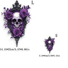 1/2/3pcs Skull Heat Transfer Stickers, Suitable For DIY, Durable Plastic Mixed Colors, For Making T-Shirts And Decorating Pillows. Multi-Color, Washable, Durable Plastic DIY Stickers, Applicable To Hoodies, Cushions, Pants, Sofa Covers And Canvas Bags, Washable And Fade-Resistant