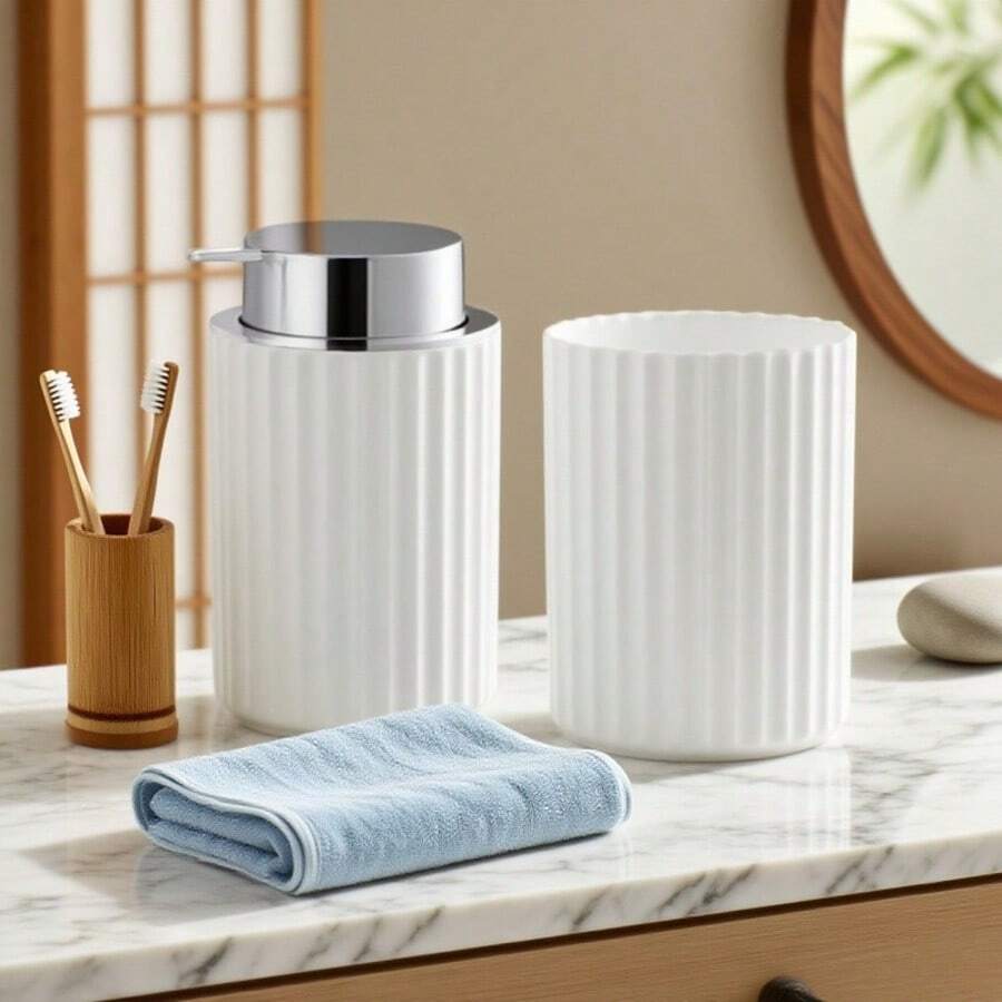 Dispensador de jabón espumoso para el baño, contenedores de almacenamiento de jabón de manos y lavavajillas, decoración de estilo granja, dispensador de jabón espumoso, soporte para cepillo de dientes