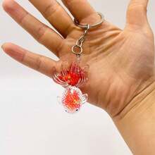 Multicolor Transparent Crystal Goldfish Keychain, Fashionable And Versatile Small Pendant - Multicolor - View 8