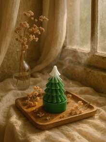 1 Peça Molde de Silicone de Árvore de Natal Mini Base, Adequado para Ceras Derretidas, Mini Decoração de Gesso, Artesanato em Resina e Argila Artesanal, Aplicável para Atmosfera de Natal, Decoração de Mesa para Festa de Ano Novo, Fabricação de Presentes Criativos de Inverno, Compacto, Estável e Fácil de Desmoldar. - Branco - Visão 4