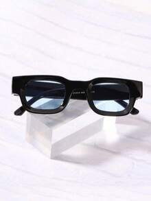 Men's Black Rectangular Sunglasses | Modern Streetwear Style - Vegas - Negro - Ver 6