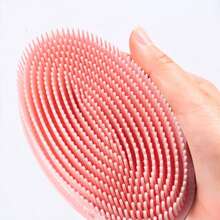 1pc Short Handle Body Brush Set, Double-Sided Exfoliating And Massage, Soft Bristles, Rich Lather - Easy-To-Clean & Hang Dry Design, Unscented, No Battery Needed Dry Body Brush, Exfoliating Body Scrubber, Natural Bristles For Dry Skin - Pink - View 8