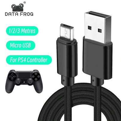  DATA FROG 3M Charging Cable For PlayStation 4 Controller USB Type C Charger Cable Only For PlayStation4 Gamepad Accessories