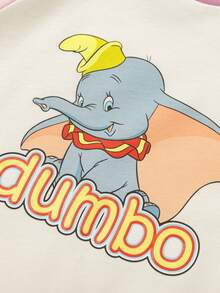 mini bala 女宝宝小飞象卡通长袖T恤柔软舒适可爱日常上衣 - 粉紅 - 查看 7