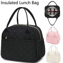 New Fashionable Large Capacity Lunch Bag, Portable Tote Bag, Women's Tote Bag, Bring Food To Work, Commute, Daily Insulation, Fitness, Swimming, Travel, Reusable Refrigerated Bag, Can Store Food Boxes, Beverages, Packaged Food, Etc. When Working In The Office Or Camping, It Can Keep The Physical Object Hot/Cold For Several Hours. It Is A Must-Have For Outdoor Enthusiasts, Office Workers, And Returning To School Scenes - 彩色 - 查看 1