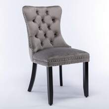 Chair Covers & Cushions - Grey + Velvet + Foam - View 3