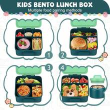 8oz Soup Bento Box, 5 Compartments, Leak-Proof, Suitable For School And Travel - Green - View 4