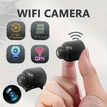 1 件 1080P 迷你 WiFi 安全摄像头，2.4G WiFi 监控摄像头，带夜视和运动检测功能，家庭安全监控摄像头适用于家庭安全和监控、老人和儿童护理，内置夜视功能，USB 供电，云存储和 Micro SD 卡支持 - 非常适合婴儿、宠物监控和家庭安全 - 很棒的节日礼物 - 彩色 - 查看 2
