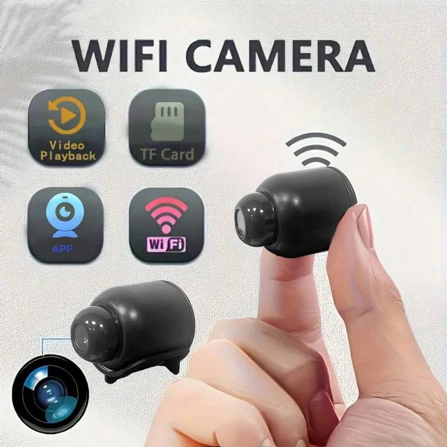 1 件 1080P 迷你 WiFi 安全摄像头，2.4G WiFi 监控摄像头，带夜视和运动检测功能，家庭安全监控摄像头适用于家庭安全和监控、老人和儿童护理，内置夜视功能，USB 供电，云存储和 Micro SD 卡支持 - 非常适合婴儿、宠物监控和家庭安全 - 很棒的节日礼物