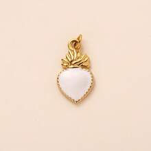 1 Piece Of Fashionable Hot Selling Poker Card Heart-Shaped Flower Love Clover Life Tree Rose Snowflake Christmas Tree Stainless Steel Pendant, Stainless Steel Plated With 18K Gold, DIY Jewelry Accessories, DIY Necklace Accessories, Bracelet Accessories, Keychain Accessories, Easy To Match, Suitable For Daily Leisure Festivals As An Exquisite DIY Pendant To Wear. - Multicolor - View 13