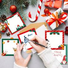 240pcs Self-Adhesive Memo Pads, Santa Claus & Snowman Patterns, Suitable For Christmas Party, Office Or Home Use - Multicolor - View 7