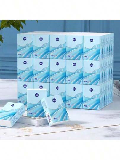 40pcs Portable Handkerchief Paper Bag Facial Tissues Portable Mini Pocket Napkins Students Travel With Tissues