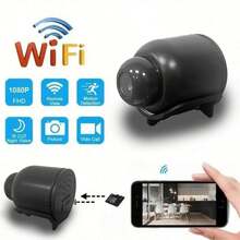 1 件 1080P 迷你 WiFi 安全摄像头，2.4G WiFi 监控摄像头，带夜视和运动检测功能，家庭安全监控摄像头适用于家庭安全和监控、老人和儿童护理，内置夜视功能，USB 供电，云存储和 Micro SD 卡支持 - 非常适合婴儿、宠物监控和家庭安全 - 很棒的节日礼物 - 彩色 - 查看 5