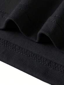 2026 New Men's-Shirt: Casual Versatile Base Shirt, Summer Personalized Print-Shirt, Loose Street Style Short Sleeve, Men's Oversize Loose Short Sleeve-Shirt,, Unisex 180g Cotton - màu đen - Xem 4