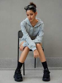 DareSee Women's Fashion Sneakers, Non-Slip, Breathable Mesh Fabric, Thick Sole, Pink, White, Silver, Black Color Options, Stylish Platform Casual Shoes, Plus Size Winter Gifts