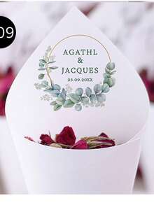 30Pcs Of Set DIY Wedding Cone For Petal Toss, Personalized Confetti Cones, Custom 17 Styles White Paper Cone For Bridal Shower Party Decoration, Multi-Functional, Anti-Mold, Ornamental, Reusable, Exquisite, Stylish, High-Quality, Adorable, Modern, Custom, Unique, Personalized, Son, Daughter, Kids, Kitchen, Dining Room, Bedroom, Office, Living Room, Home, Garden, Tea Room, For Anniversaries, For Birthdays, For Housewarming, For Graduation, Gala Night, Customized Gift Wrap Boxes, Chic Autumn