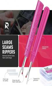 Seam Ripper Kit 7 Pcs - 1 Large, 1 Ergonomic, 2 Small Seam Rippers, Thread Cutter, Scissor, Measuring Tape - Sewing Accessories For Notions Quilting Crafts - 白色 - 查看 3