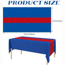 1包/2包 54 x 108英寸 蜘蛛主题婚礼派对桌布 红色蓝色一次性桌布，适用于蜘蛛主题生日派对装饰、超级英雄派对用品、生日装饰 - 紅色 - 查看 4