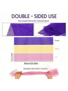 1/3/5个非洲去角质网状沐浴海绵，尼龙浴巾，用于日常肌肤柔滑和去角质的浴巾，网状沐浴球，2/10个去角质沐浴巾，清洁泡沫沐浴球，深度清洁沐浴球，圣诞节，圣诞装饰，圣诞礼物。 - 彩色 - 查看 3