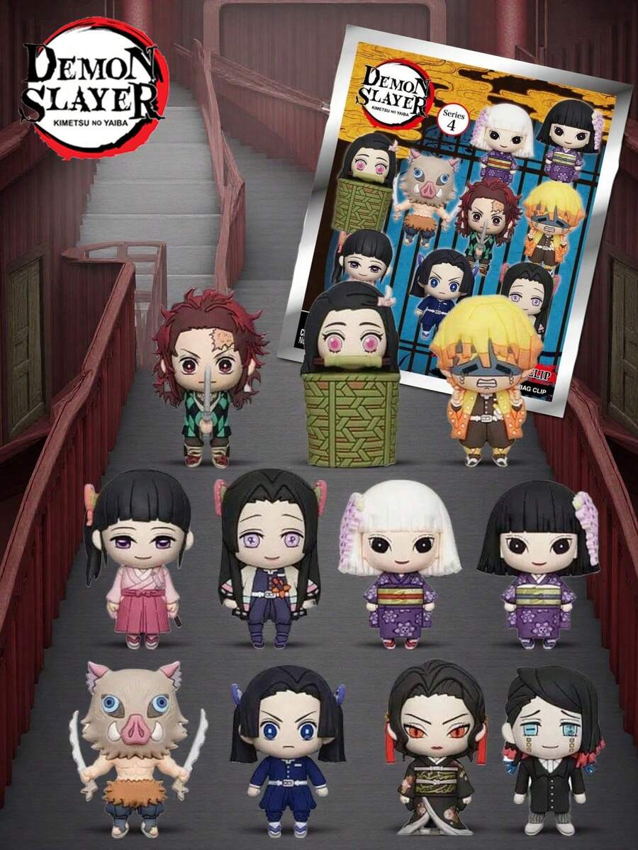 Aniplex 1个官方授权的神秘盲盒可爱3D动漫人物钥匙扣毛绒玩偶，包含灶门炭治郎、我妻善逸、嘴平伊之助、炼狱杏寿郎等角色，随机盲盒，适合作为桌面或家居装饰钥匙扣，是送给朋友、男友或动漫迷的完美礼物。 - MN-74550 - 查看 1