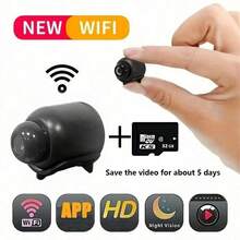 1 件 1080P 迷你 WiFi 安全摄像头，2.4G WiFi 监控摄像头，带夜视和运动检测功能，家庭安全监控摄像头适用于家庭安全和监控、老人和儿童护理，内置夜视功能，USB 供电，云存储和 Micro SD 卡支持 - 非常适合婴儿、宠物监控和家庭安全 - 很棒的节日礼物 - 彩色 - 查看 15