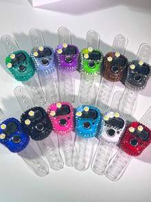 Exquisite Floral Rhinestone Electronic Ring Counter (Reset Function, Adjustable Ring) + Ring Counter, Multiple Colors Available (Suitable For Ramadan Prayer, Sports Counting, Holiday Gifts) - Multicolor - View 11