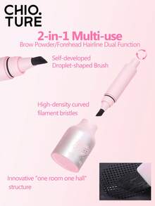 VEECCI Lápiz de cejas multifuncional a base de agua Freestyle Hairline, crea cejas naturales con efecto de pluma y relleno de línea del cabello, bolígrafo multifuncional, resistente al agua y a las manchas, herramienta esencial para principiantes - F02 Marrón ceniza - Ver 1