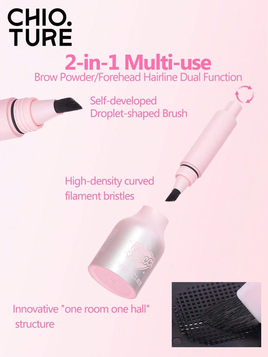 VEECCI Lápiz de cejas multifuncional a base de agua Freestyle Hairline, crea cejas naturales con efecto de pluma y relleno de línea del cabello, bolígrafo multifuncional, resistente al agua y a las manchas, herramienta esencial para principiantes - F02 Marrón ceniza - Ver 1