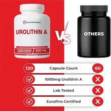 Immortal Herbs Urolithin A Supplement 1000mg, 120 Pills, Mitochondrial &Amp; Antioxidant Support, Non-GMO And Gluten-Free Urolithin A+ Supplement For Women And Men - 白色的 - 查看 5