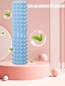 1 pezzo Rullo da yoga, Attrezzo fitness cavo per massaggio, Rullo in schiuma a mezzaluna, Rullo da massaggio per rilassamento muscolare, Strumento per snellire le gambe, Rullo da yoga in schiuma, Bastone da massaggio per rilassamento muscolare, Bastone dentato da principiante per yoga e pilates, Forniture per rullo in schiuma, Colonna da yoga cava