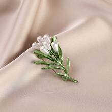 1pc Vintage Zinc Alloy Leaf Design Brooch, Plant Brooch Suitable For Daily Wear In Spring, Summer, Autumn And Winter Halloween Accessories Teachers Day Jewelry Costume Accessories Bag Charms Office Accessories Christmas Gift - Multicolor - View 3